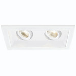 3IN SQ Mini LED Multiples Adjustable Remodel Housing/Trim - White / White Reflector