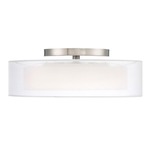 Metropolis Flush Mount - Brushed Nickel / Clear