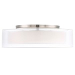 Metropolis Flush Mount - Brushed Nickel / Clear