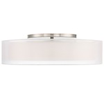Metropolis Flush Mount - Brushed Nickel / Clear