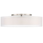 Metropolis Flush Mount - Brushed Nickel / Clear