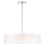 Metropolis Pendant - Brushed Nickel / Clear