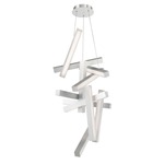 Chaos Vertical Chandelier - Brushed Aluminum
