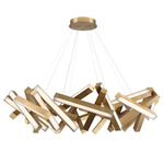 Chaos Chandelier - Aged Brass / White