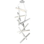 Chaos Vertical Chandelier - Brushed Aluminum