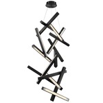 Chaos Vertical Chandelier - Black / White