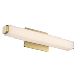 Vogue Bathroom Vanity Light - Brushed Brass / Opal