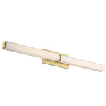 Vogue Bathroom Vanity Light - Brushed Brass / Opal
