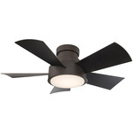 Vox Flush Mount DC Ceiling Fan with Light - Bronze