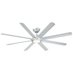 Hydra DC Ceiling Fan with Light - Titanium Silver