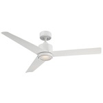 Lotus DC Ceiling Fan with Light - Matte White