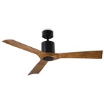 Aviator 54IN DC Ceiling Fan - Matte Black / Distressed Koa