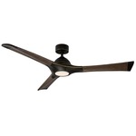 Woody 60 Inch DC Ceiling Fan with Light - Oil Rubbed Bronze / Dark Walnut