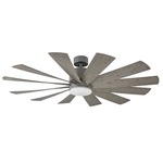 Windflower DC Ceiling Fan with Light - Graphite / Weathered Grey