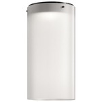 Giass Tall Ceiling Light Fixture - Metallic Grey / Sandblasted White