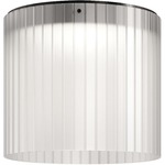 Giass Short Ceiling Light Fixture - Metallic Grey / Sandblasted White