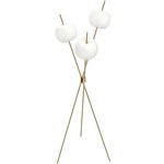 Kushi Floor Lamp - Brass / Opal