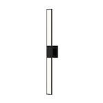 Planes Double Bathroom Vanity Light - Satin Black / White