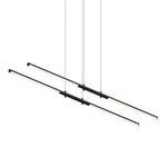 Tik-Tak Tandem Pendant - Satin Black / White