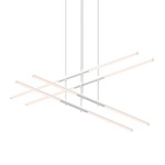 Tik-Tak Stack 2 Tier Pendant - Satin White / White