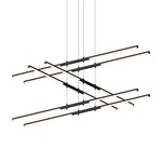 Tik-Tak Stack 3 Tier Pendant - Satin Black / White