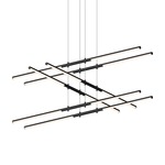 Tik-Tak Stack 3 Tier Pendant - Satin Black / White