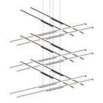 Tik-Tak Stack 6 Tier Pendant - Polished Chrome / White