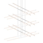 Tik-Tak Stack 6 Tier Pendant - Satin White / White