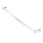 Thin-Line One-Sided Wall Light - Bright Satin Aluminum / White Acrylic
