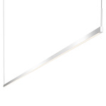 Thin-Line Pendant - Bright Satin Aluminum / White Acrylic