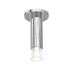ALC Ceiling Light with Etched Glass Trim - Polished Chrome