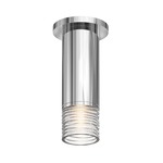 ALC Ceiling Light with Clear Ribbon Glass Trim - Polished Chrome