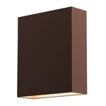 Flat Box Outdoor Wall Light - Textured Bronze