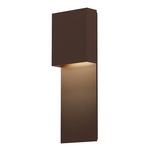 Flat Box Panel Outdoor Wall Light - Textured Bronze