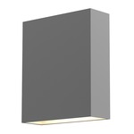 Flat Box Up/Down Outdoor Wall Light - Textured Gray