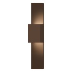 Flat Box Up/Down Panel Outdoor Wall Light - Textured Bronze