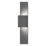 Flat Box Up/Down Panel Outdoor Wall Light - Textured Gray