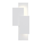 Offset Panels Outdoor Wall Light - Textured White