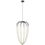 Alysoid Pendant - Grey Anthracite / Natural Brass