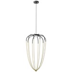 Alysoid Pendant - Grey Anthracite / Brass