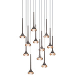 Fairy Multi Light Pendant - Matte Nickel / Amber