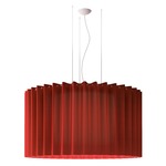 Skirt Large Acoustic LED Pendant - White / Red
