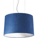 Velvet Acoustic LED Pendant - White / Blue Shade / White Diffuser