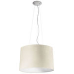 Velvet Acoustic LED Pendant - White / Ice White Shade / Warm White Diffuser