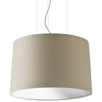 Velvet Acoustic LED Pendant - White / Ivory White Shade / White Diffuser
