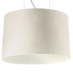 Velvet Acoustic LED Pendant - White / Ice White Shade / Warm White Diffuser
