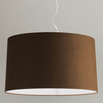 Velvet Large LED Pendant - White / Brown Shade/ Warm White Diffuser