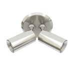 Piston 2 Light Monopoint with 4IN Round Canopy - Satin Nickel