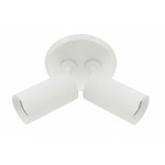 Piston 2 Light Monopoint with 4IN Round Canopy - Floor Model - White