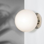 Mezzo Wall / Ceiling Light - Polished Nickel / Opal